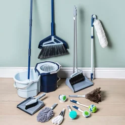Casabella Eco-Friendly Upright Broom & Dustpan Set 36"