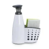 Casabella Sink Sider Soap Dispenser with Sponge (White/Grey)