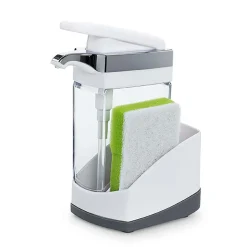 Casabella Sink Sider Soap Dispenser with Sponge (White/Grey)