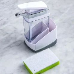 Casabella Sink Sider Soap Dispenser with Sponge (White/Grey)