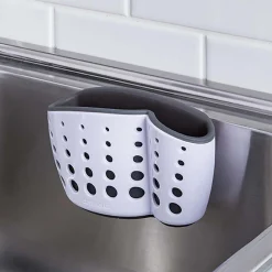 Casabella Sink Sider Suction Cup Sponge Holder (White/Grey)