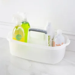 Casabella Wayclean Cleaning Bucket Storage Caddy (White/Grey)