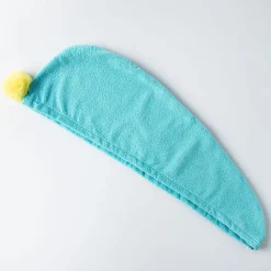 Cheese Cake Wrap Up Hair Drying Towel-Turban (Blue/Yellow)