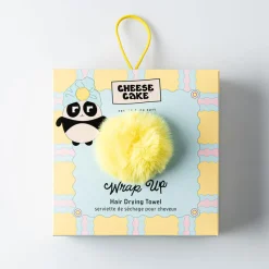Cheese Cake Wrap Up Hair Drying Towel-Turban (Blue/Yellow)