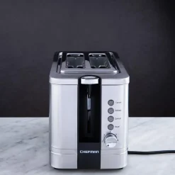 Chefman Pop-Up Wide Slot Toaster (St/St - Black)