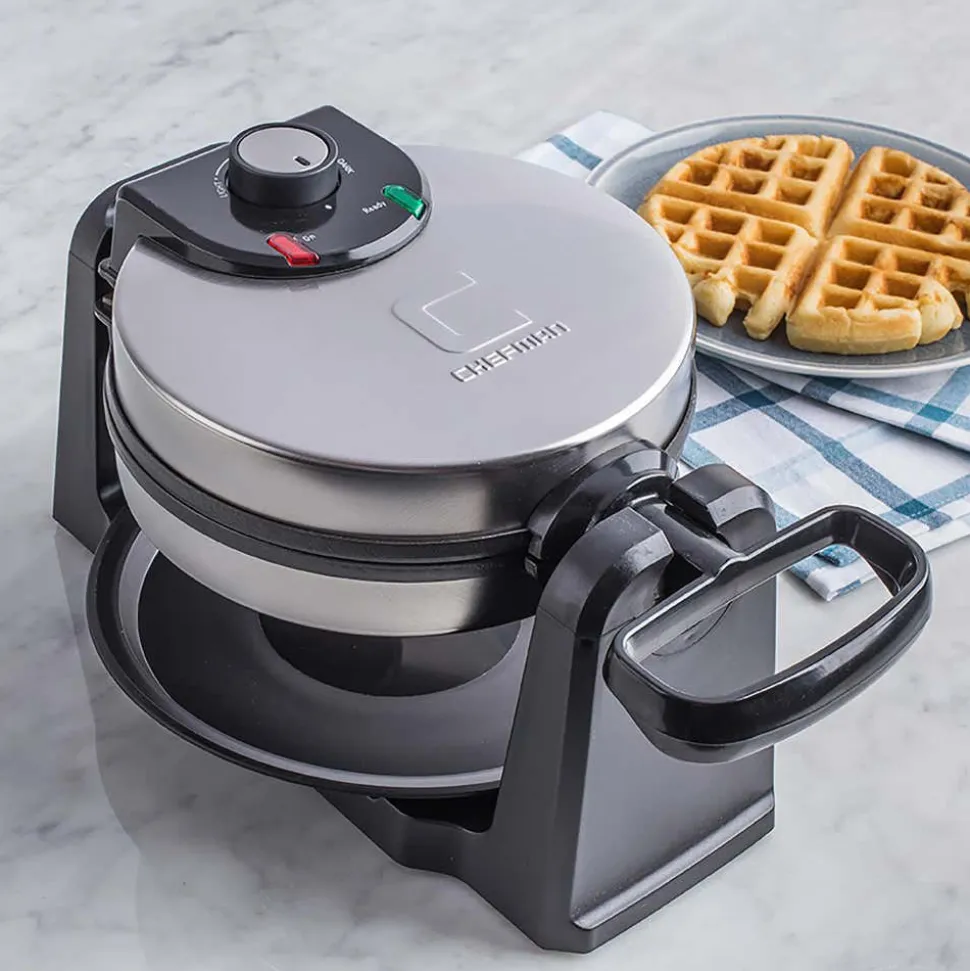 Chefman Rotating Waffle Maker (Black/Stainless Steel)