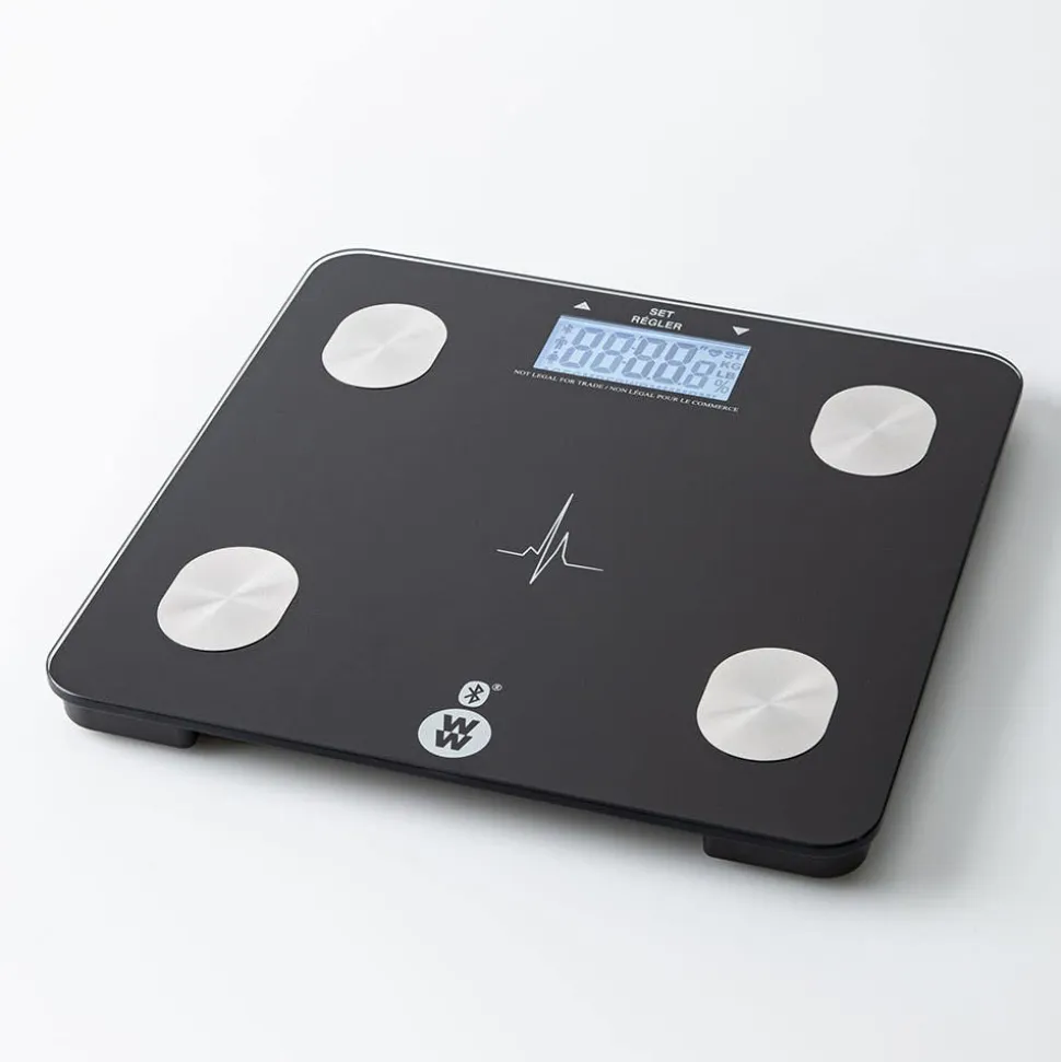 Conair Weight Watchers Bluetooth Glass Body Scale (Black)