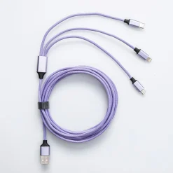 Connect Heavy Duty High-Speed '3-In-1' Charge & Sync Cable (Rainbow)