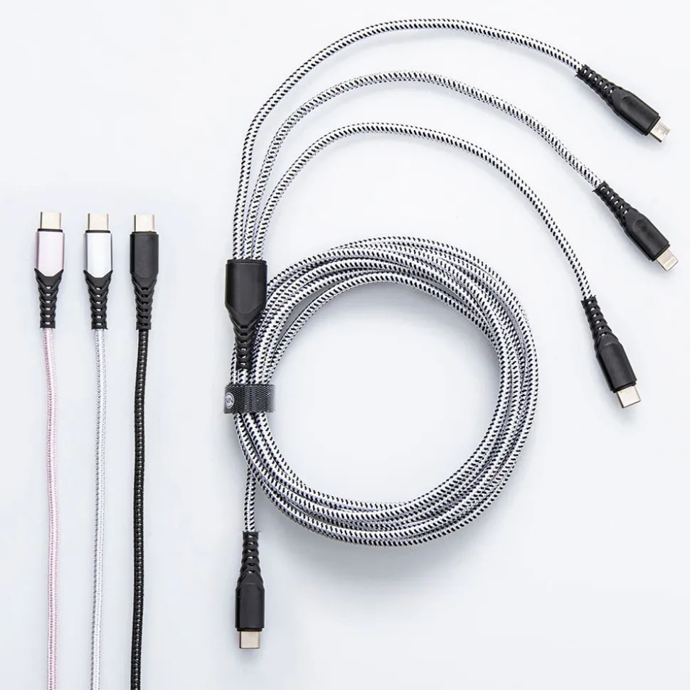 Connect Heavy Duty 'Usb-C To 3-In-1' Charge & Sync Cable (Asstd.)