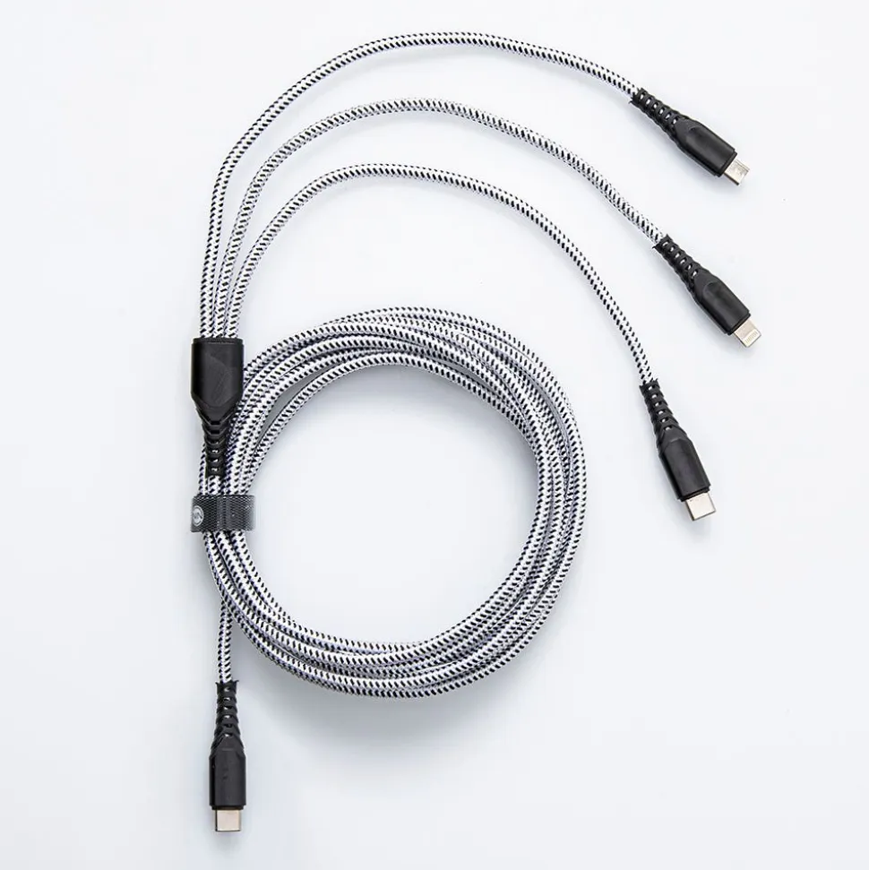 Connect Heavy Duty 'Usb-C To 3-In-1' Charge & Sync Cable (Asstd.)