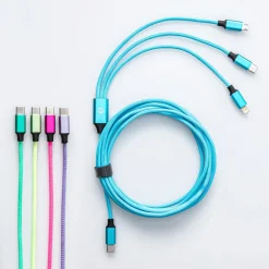Connect Heavy Duty 'Usb-C To 3-In-1' Charge & Sync Cable (Rainbow)