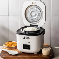 Cook Healthy Rice Robot Portable Rice Cooker (White)