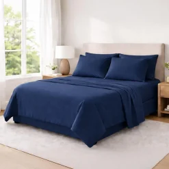 Cotton House Microfiber Twin XL Sheet Set (Navy)