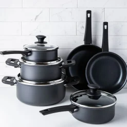 Cuisipro Soft Touch Cookware Combo - Set of 10 (Black)