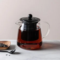 Danesco Ch'a Teapot with Infuser 550ml (Clear/Black)