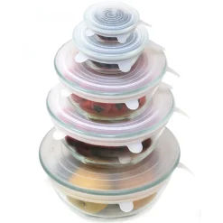 Danesco Slilicone Stretch Lid - Set of 5 (Clear)