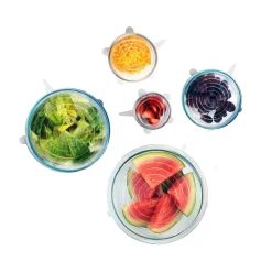 Danesco Slilicone Stretch Lid - Set of 5 (Clear)