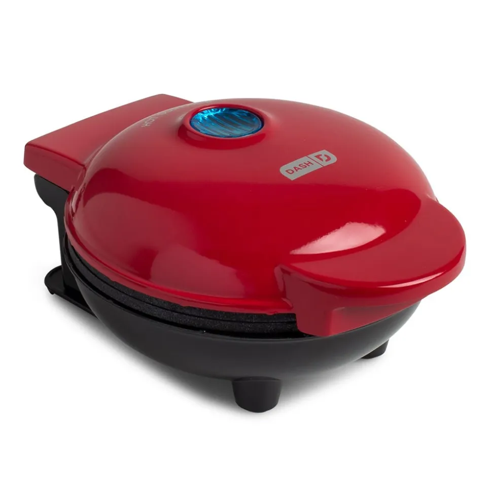 Dash Mini Round Waffle Maker (Red)