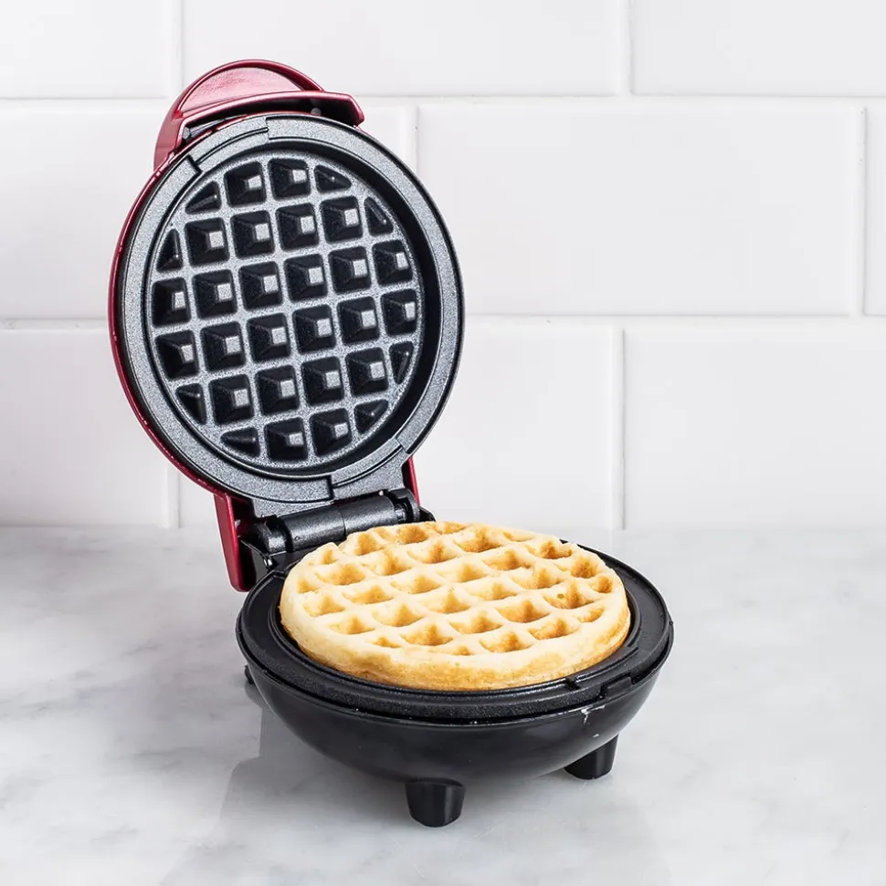 Dash Mini Round Waffle Maker (Red)