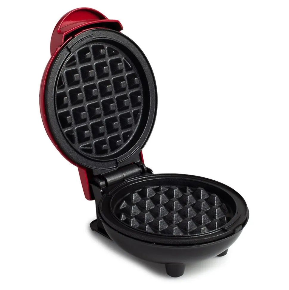 Dash Mini Round Waffle Maker (Red)