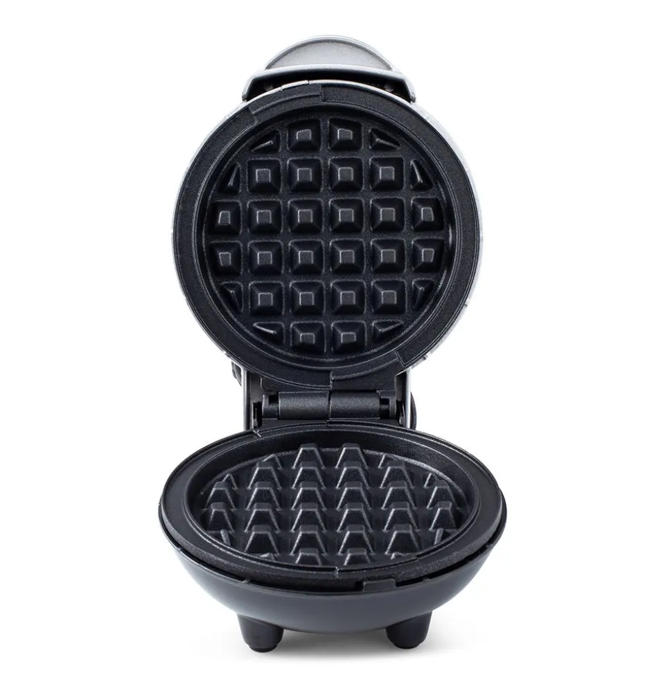 Dash Mini Round Waffle Maker (Silver)