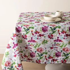 Easycare Printed 'Blossom Bliss' Polyester Tablecloth 58x78"