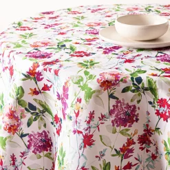 Easycare Printed 'Blossom Bliss' Polyester Tablecloth 70" dia.