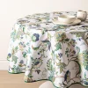 Easycare Printed 'Brissac' Polyester Tablecloth (Blue) 70" dia.