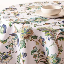 Easycare Printed 'Brissac' Polyester Tablecloth (Blue) 70" dia.