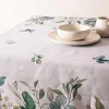 Easycare Printed 'Garden Whsiper' Polyester Tablecloth 58"x94" (Green)