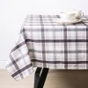 Easycare Printed 'Maxwell Plaid' Polyester Tablecloth 58"x78" (Black)