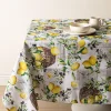 Easycare Printed 'Rustic Lemons' Polyester Tablecloth 58"x78" (Yellow)