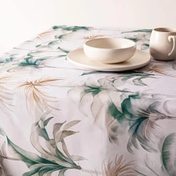 Easycare Printed 'Tropical Palm' Polyester Tablecloth 58x94 (Green)