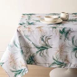 Easycare Printed 'Tropical Palm' Polyester Tablecloth 58x78 (Green)