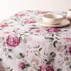 Easycare Printed 'Wild Roses' Polyester Tablecloth 58" x 94" (Pink)