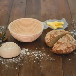 Eddingtons Banneton 750g/1.65lb Round Proving Basket Small (White)