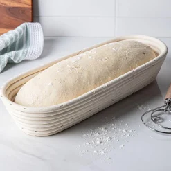 Eddingtons Banneton 1.5kg/3.3lb Oval Proving Basket Large (White)