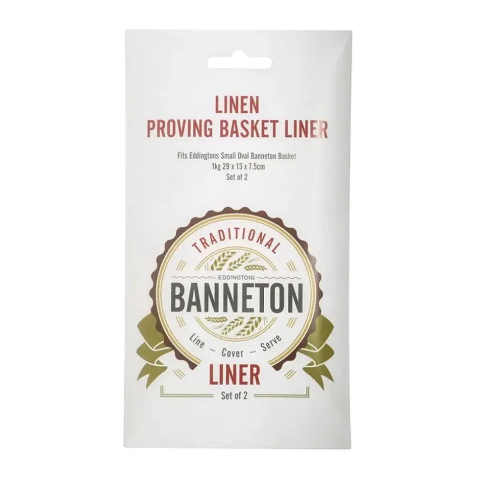 Eddingtons Banneton Proving Basket LinerOval Small - Set of 2