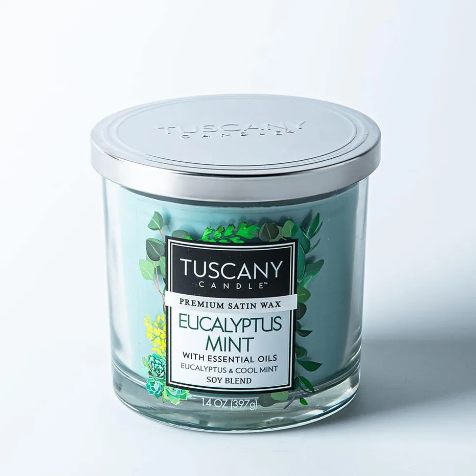 Empire Tuscany 'Eucalyptus Mint' 3-Wick Glass Jar Candle
