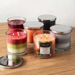 Empire Tuscany 'Evening Fireside' 3-Wick Glass Jar Candle