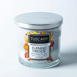 Empire Tuscany 'Evening Fireside' 3-Wick Glass Jar Candle