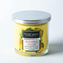 Empire Tuscany 'Pineapple Ginger' 3-Wick Glass Jar Candle