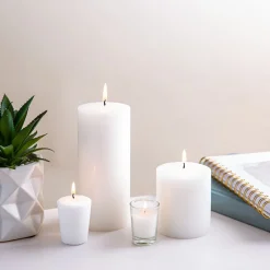 Empire Tuscany Unscented Essentials Taper Candle - Set of 6 (White)
