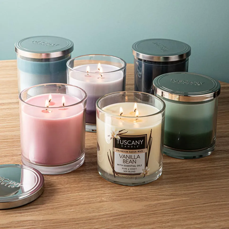 Empire Tuscany 'Washed Beachwood' 3-Wick Glass Jar Candle