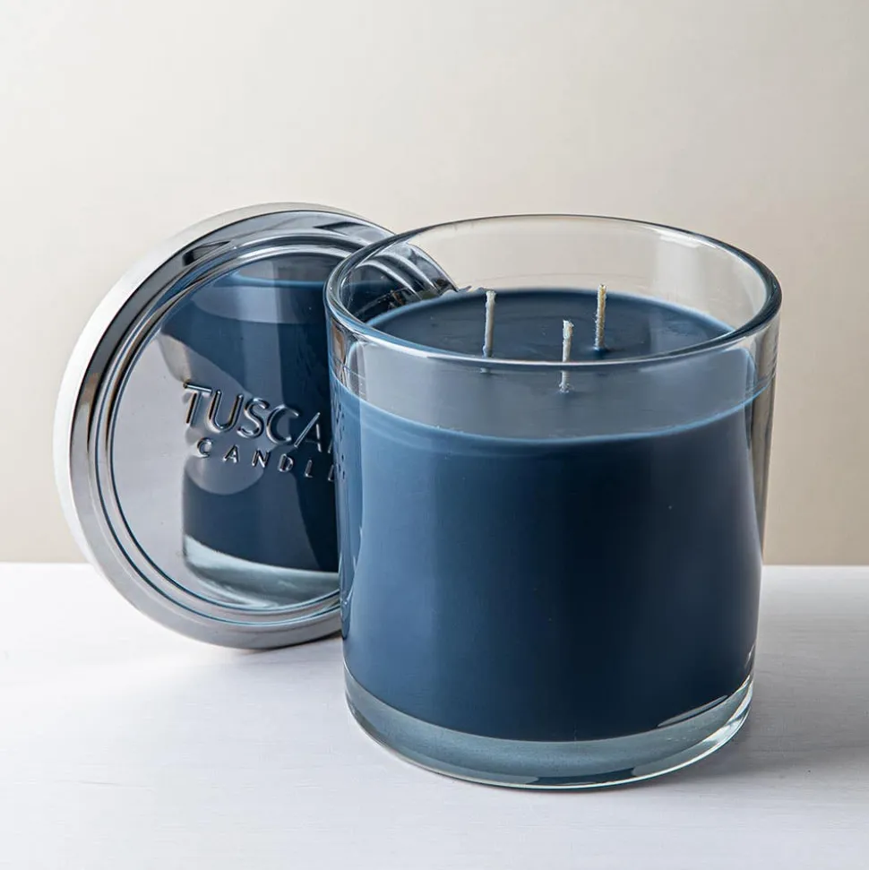 Empire Tuscany 'Washed Beachwood' 3-Wick Glass Jar Candle