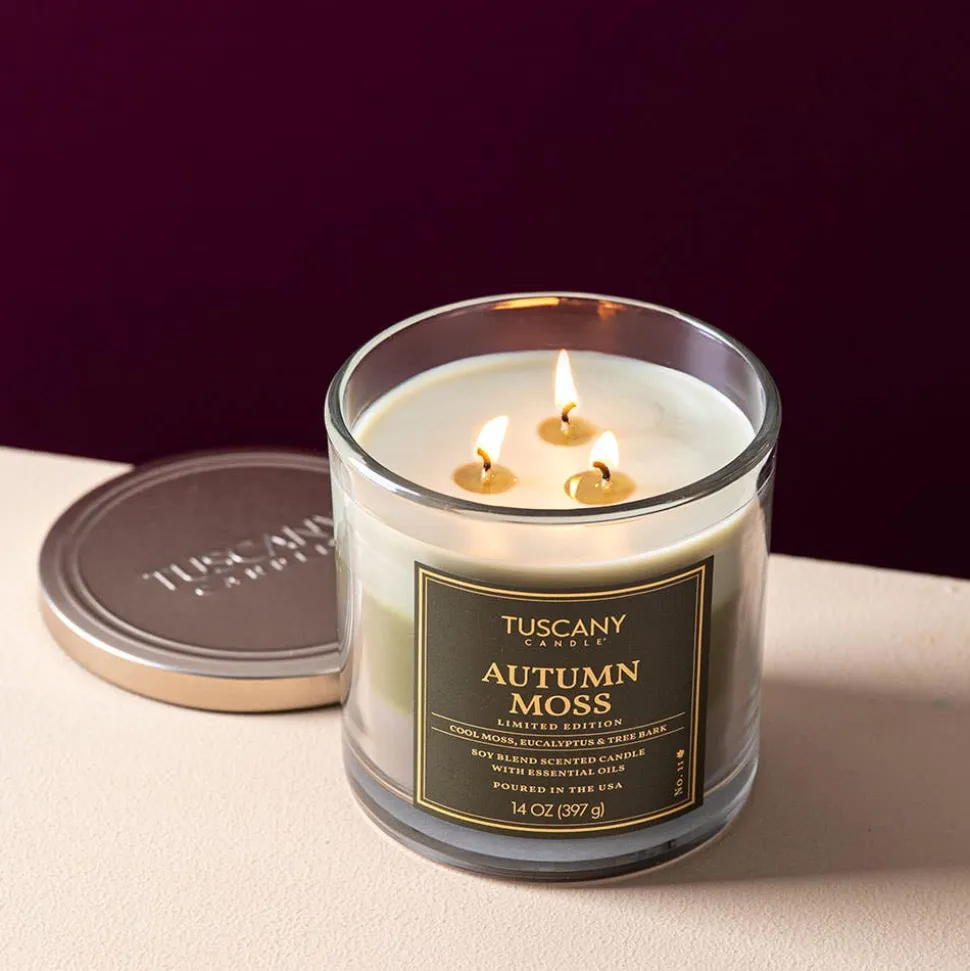 Empire Tuscany 3-Wick 'Autumn Moss' Glass Jar Candle