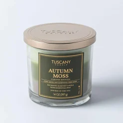 Empire Tuscany 3-Wick 'Autumn Moss' Glass Jar Candle