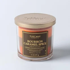 Empire Tuscany 3-Wick 'Caramel Spice' Glass Jar Candle