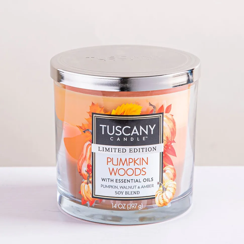 Empire Tuscany 3-Wick 'Pumpkin Woods' Glass Jar Candle