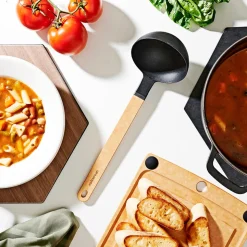 Epicurean Gourmet Series Wood-Nylon Ladle (Natural/Black)